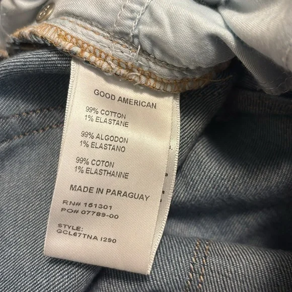 Good American Women’s Straight Leg Distressed Denim Jeans- Size 8/29 - Picture 6 of 6